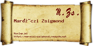 Maráczi Zsigmond névjegykártya