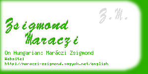 zsigmond maraczi business card